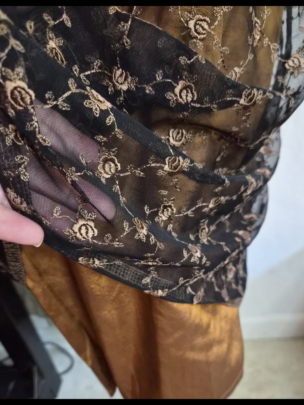 Vintage Liz Mitchell Pure Silk Embroidered Dress | Made in New Zealand #0152 - Picture 7 of 8